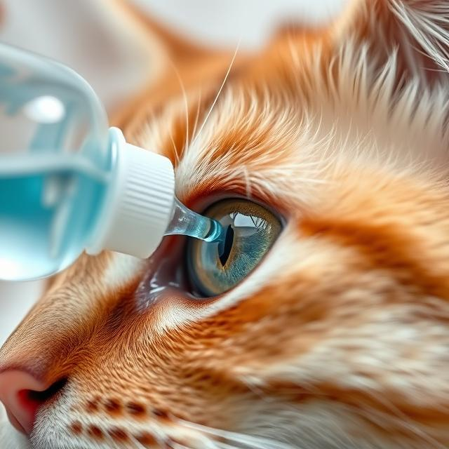Flushing a cat’s eye with sterile saline for 15 to 20 minutes